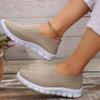 Fashion Women's Shoes Hot Sale Slip-on Women's Vulcanized Shoes Spring and Autumn Breathable Mesh Solid Color Flat Casual Walking Shoes