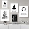 Zen Buddha Scriptures Poster Happiness Keep Calm Inspirational Quotes Canvas Painting Prints Wall Art Picture Home Office Decor