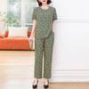 Элегантные комплекты из 2 предметов больших размеров, женские комплекты, летние винтажные комплекты с широкими штанинами и брюками с принтом