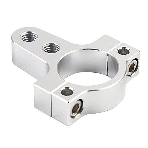 Oikabio 27mm, Aluminum Steering Damper, Fork Frame, Mounting Clamp Bracket, Foot Fixer, Motorcycle Modification, Silver