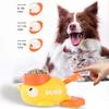 1 Pcs Little Yellow Duck Pet Feeder Interactive Training Device For Cats And Dogs Food Dispensing By Pressing Automatic Feeder