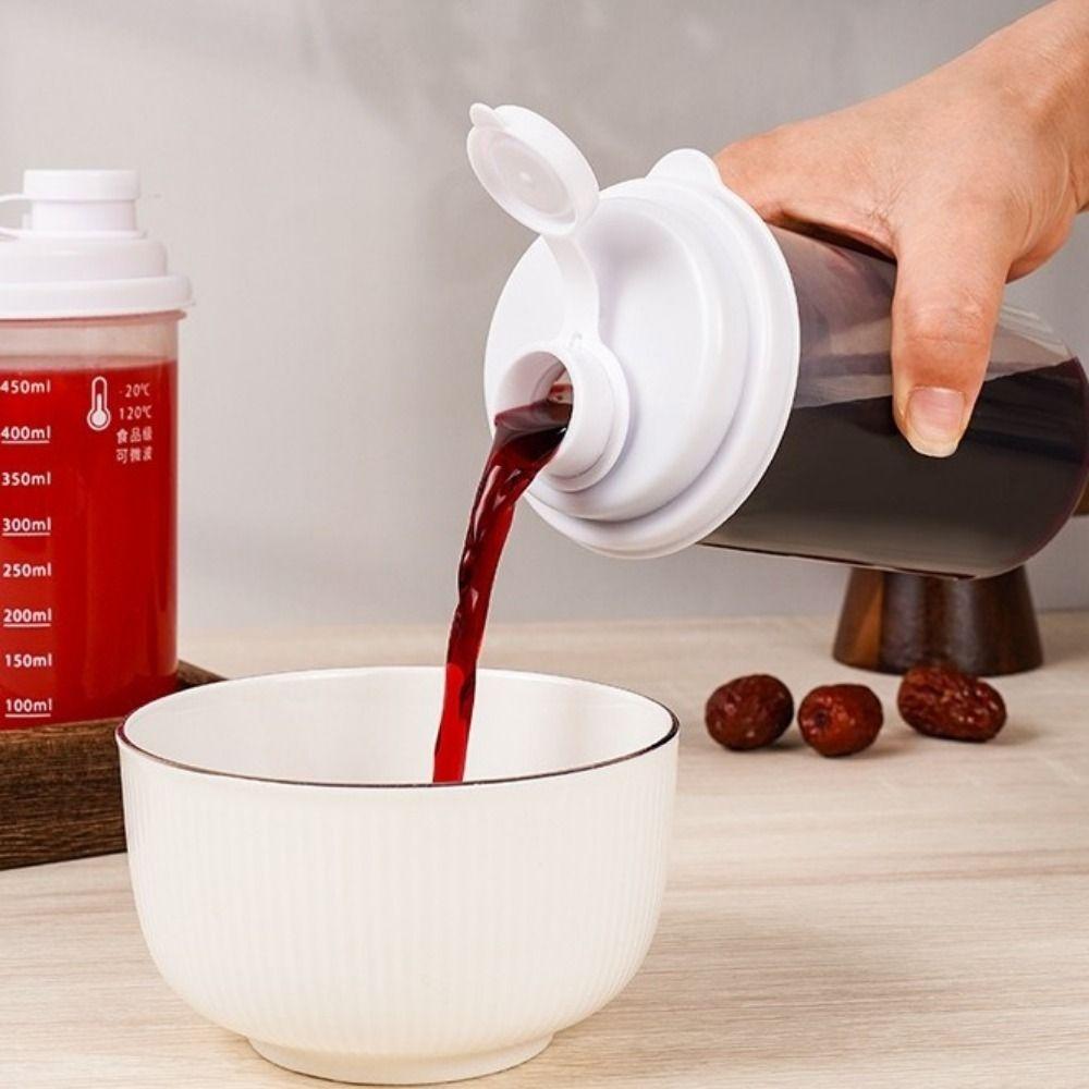 3 шт. Пластиковая бутылка для розлива 450 мл Герметичная прозрачная портативная чашка для воды со шкалой Нагреваемая емкость для стирального порошка Дорожная