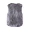 Женский искусственный жилет без рукавов, однотонный зимний свободный жилет, пальто