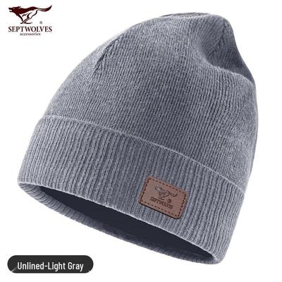 Мужская модная зимняя вязаная шапка Septwolves