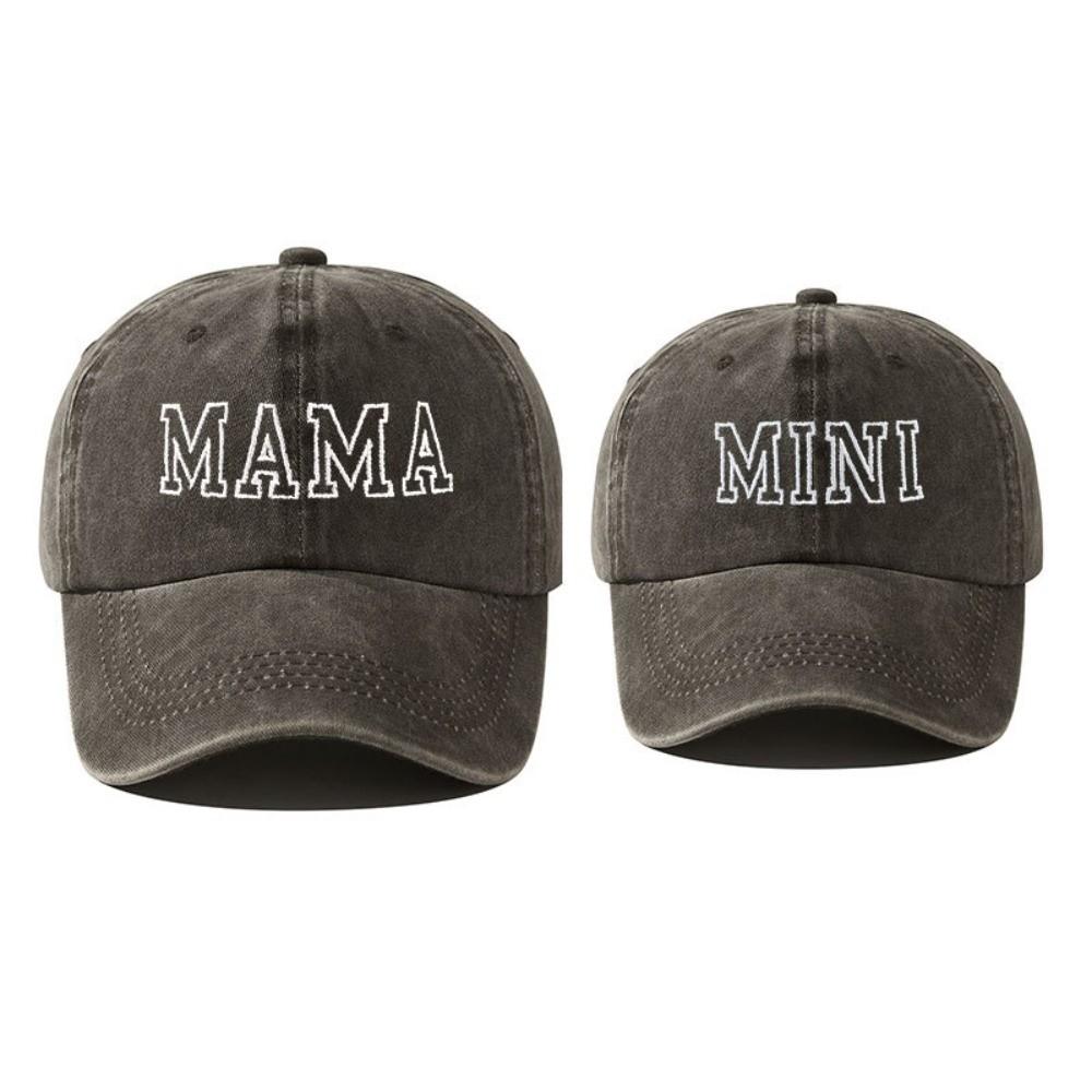 Модные washed cotton MAMA MINI вышитые кепки Винтажные регулируемые бейсболки Дышащие для родителей и унисекс бейсбольные кепки