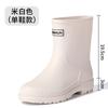 New Short Rain Shoes Women's Rubber Shoes Wear Non-slip Water Boots Thick-soled Water Shoes Velvet Short Rain Boots