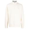 Polo SS23 однотонный свитер с воротником-стойкой и застежкой-молнией на половину длины, мужской свитер цвета слоновой кости 710812963-049