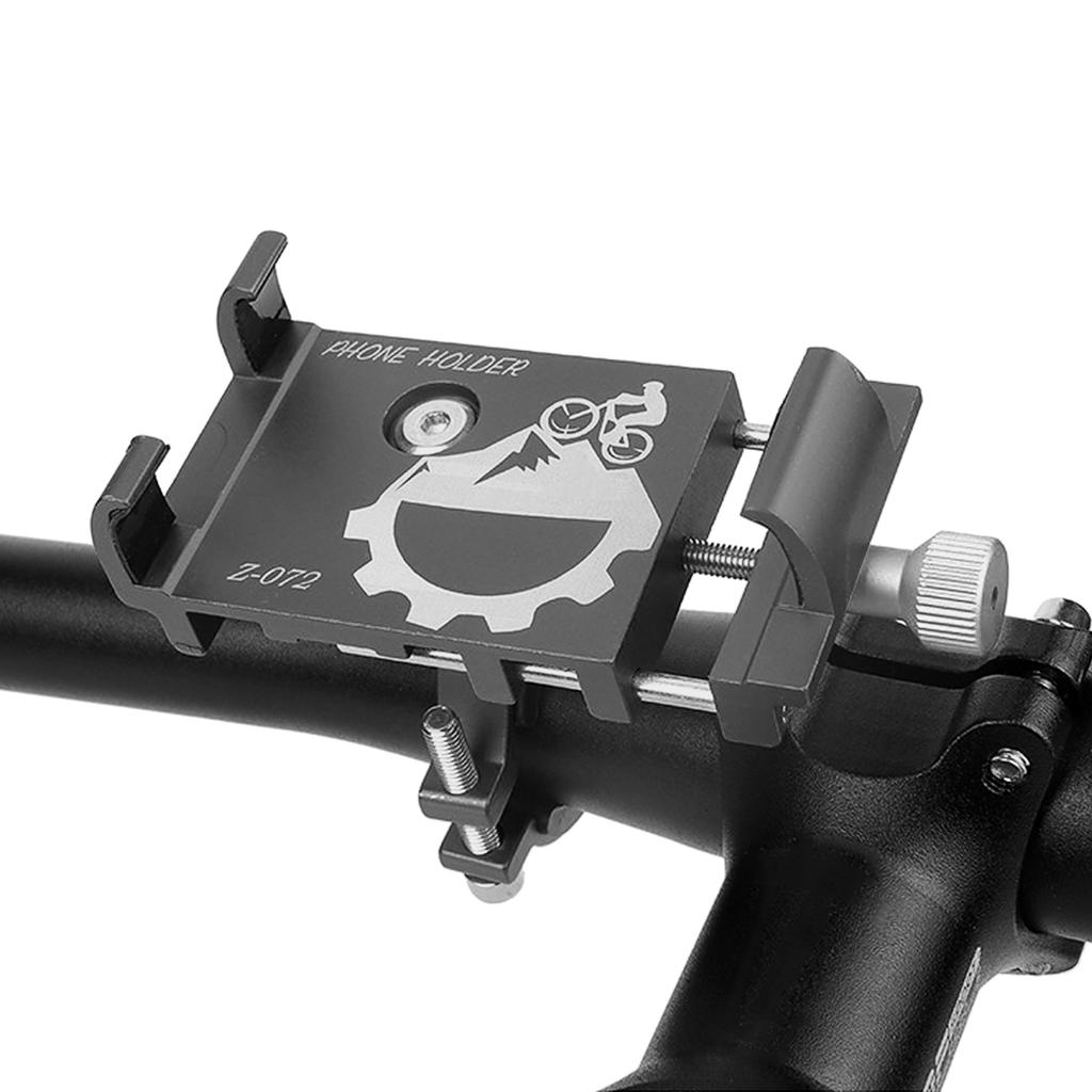 Bicycle Mobile Phone Mount Aluminium Motorcycle Scooter Handlebar Phone Holder for 3.0 - 6.8 Inches