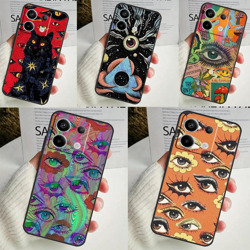 Чехол с изображением глаза для Xiaomi Redmi Note 13 12 10 8 9 11 Pro 12S 10S 11S Redmi 13C 10A 10C 9C 12C Cover