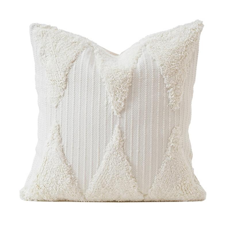 Наволочка Геометрический жаккард Наволочка Хлопок Стирающаяся ткань Чехол для подушки 45х45см Украшение для гостиной