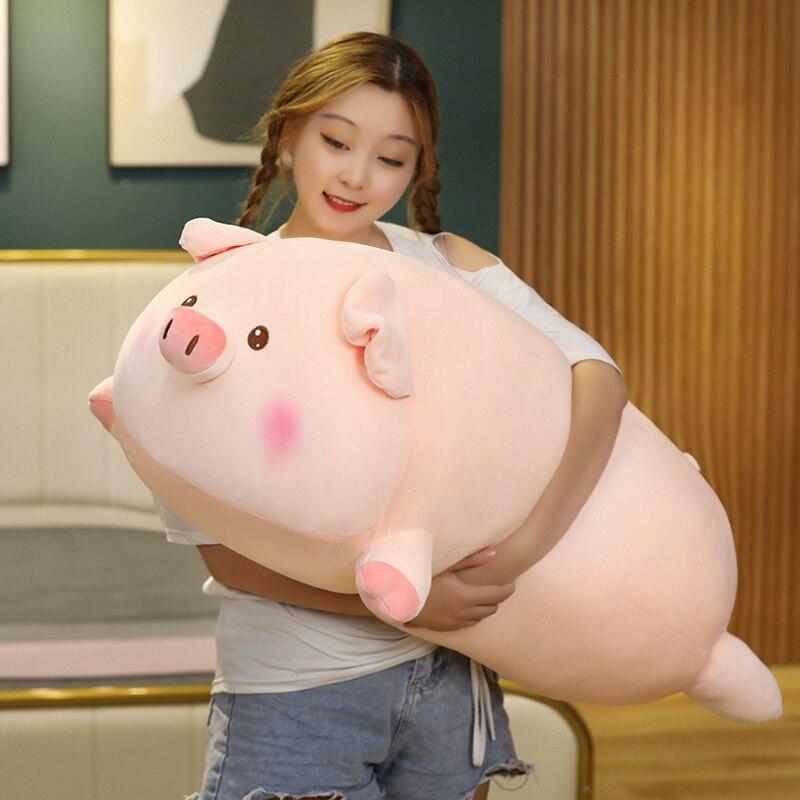 Гигантская плюшевая длинная подушка в виде собаки-хаски, мягкая подушка для сна, милый кролик, медведь, плюшевые игрушки, подарок для девочки-малыша Kawaii