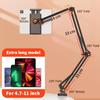Tablet Holder for Bed with 90cm Metal Arm iPad Stand Tablet Bracket 360° Rotating Bed Phone Mount for 4.5~12.9 Inch Phone Tablet