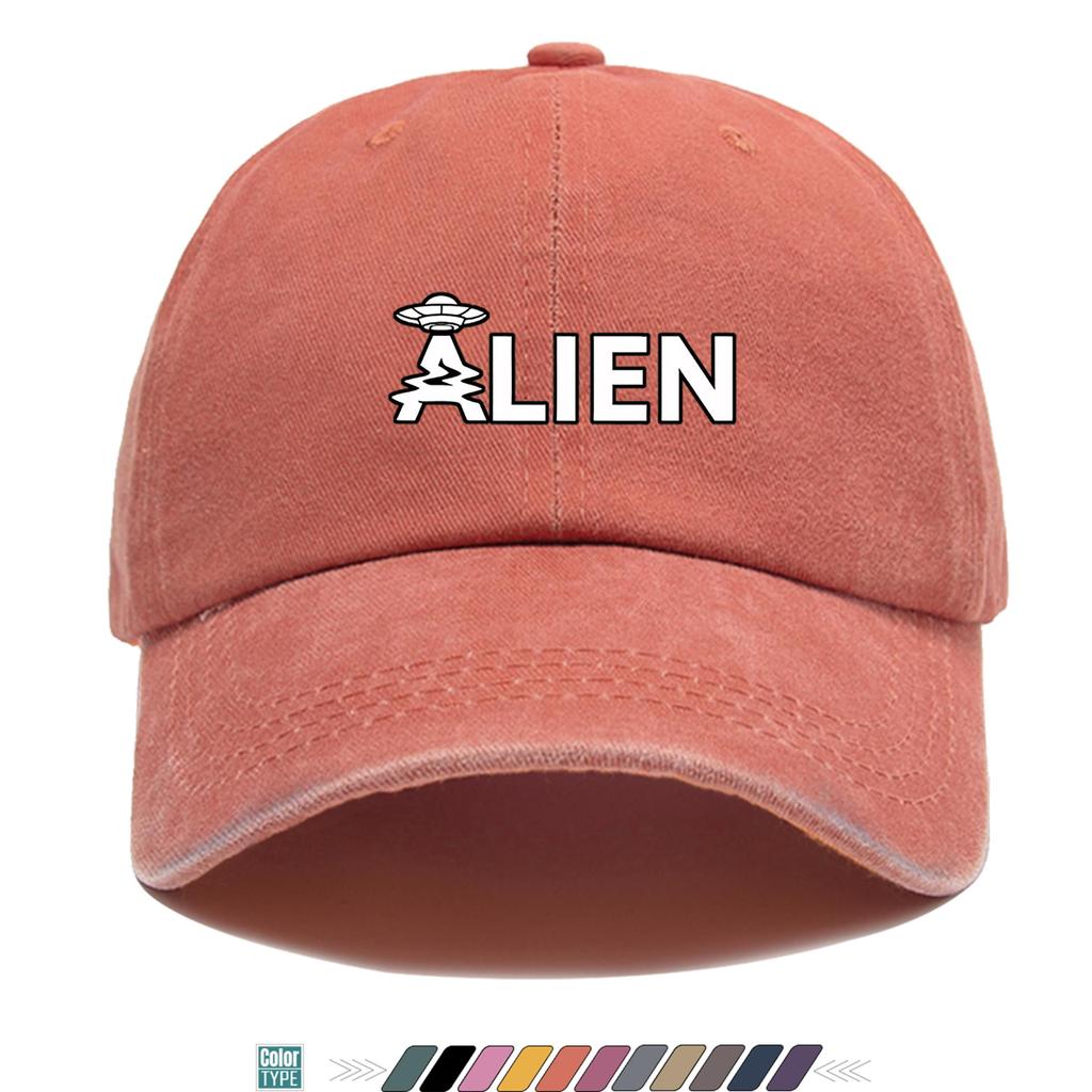 pc Alien Alien Creature Letter Print Baseball Cap Trucker Hat Comfortable Breathable Fashionable Beautiful Cartoon Game Blac