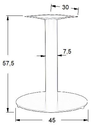 Metal table base SH-5001-5//B - 45