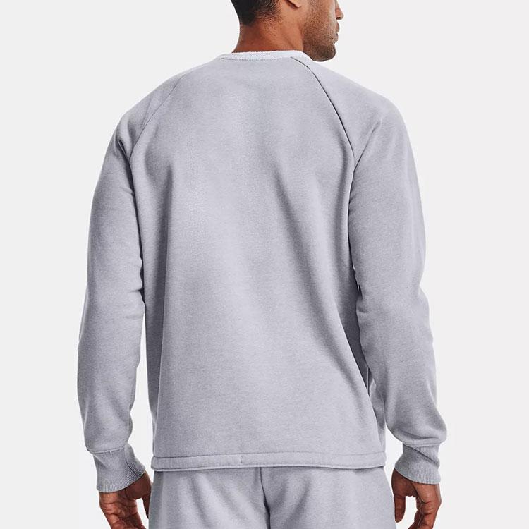 Under Armour Project Rock Solid Color Training Повседневная спортивная толстовка с длинными рукавами Мужские топы Серый 1370452-011