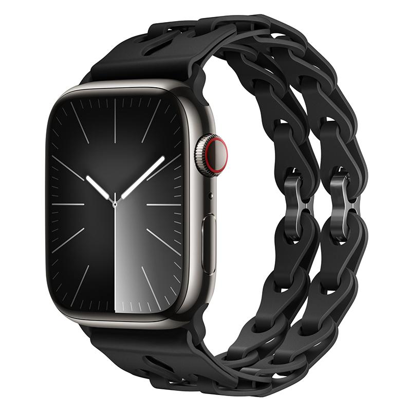 Силиконовый ремешок для Apple Watch band 45мм 44мм 49мм 40мм 41мм 38мм 42мм ремень correa Браслет iWatch ultra 2 Series 9 8 7 6 5 3 Se