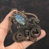 Azurite Malachite Pendant Copper Wire Wrapped Pendant Gemstone Handmade Pendant Copper Wire Wrap Jewelry Decent Octopus Pendant Gift For Him