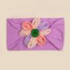 New children's nylon elastic headband, baby candy-colored flower headscarf, summer thin baby hair accessories