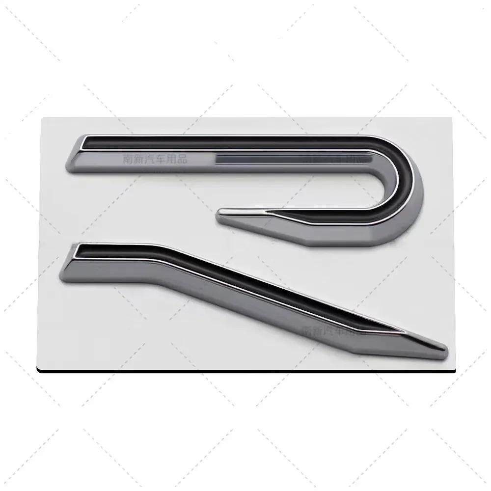YKPSC1 New R Emblem Car Metal Body Tail Trunk Sticker Accessories For VW GTI Rline Polo Golf MK8 Touareg Passat Magotan CC