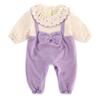 Reegoo Peter Детский ромпер длинный размер 59 Идеально для прогулок Комбинезон с открытой передней частью для девочки, рукава, фиолетовый, (0-3 месяца),