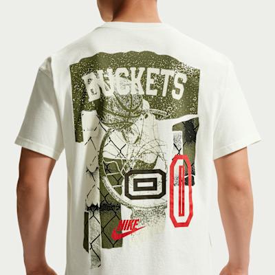 Men's Nike T Shirts Men's Ecru Crew Neck