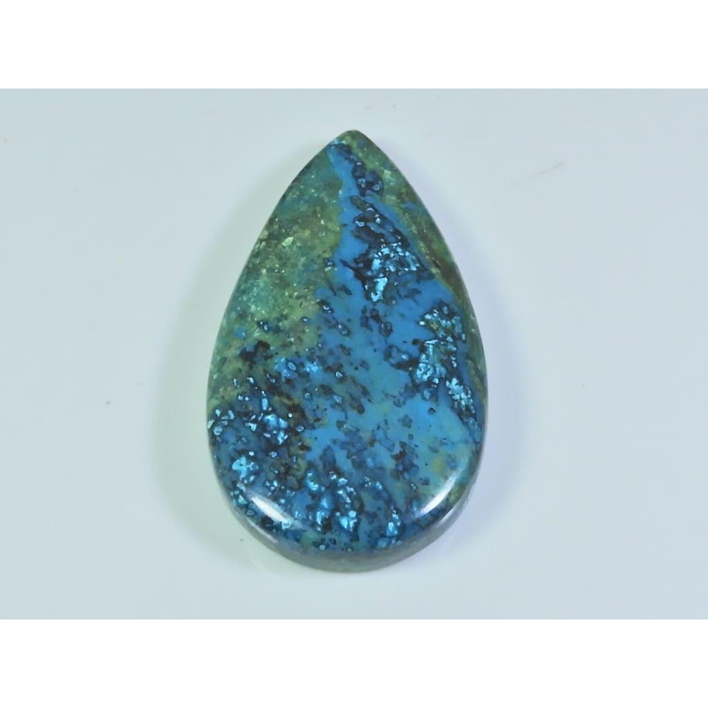 25X47X07MM Natural Shattuckite Pear Shape Cabochon Loose Gemstone 75Cts. D-123