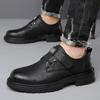 Low-top Men's Shoes New Casual Leather Shoes Men's Soft-soled Martin Tooling Shoes Men's