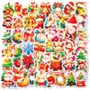 50 Pieces Of 24-Year-Old Red Sox Christmas Series Stickers Cartoon Cute Children'S Diy Decorative Cups Flatbed Motorcycles