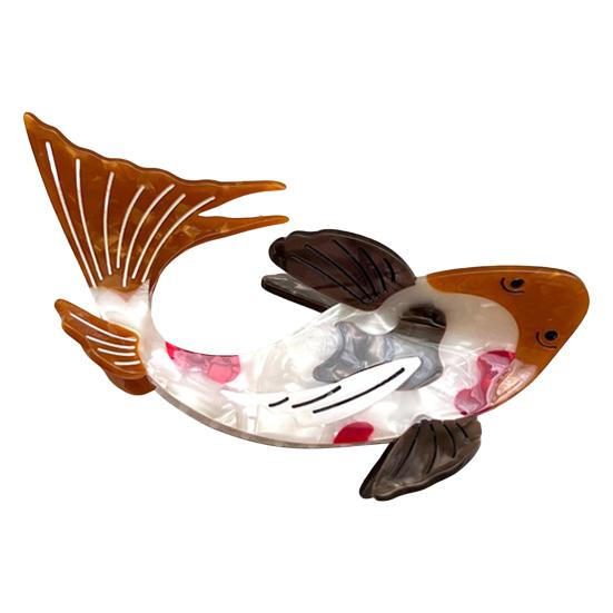 Женская заколка для волос Серия Океан Дельфины Киты Форма Ацетатная заколка для волос Большой размер Заколка для волос на затылок