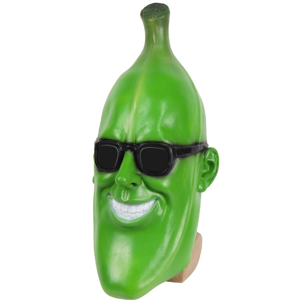 Halloween Funny Green Banana Man Mask Masquerade Latex Headgear Factory Price