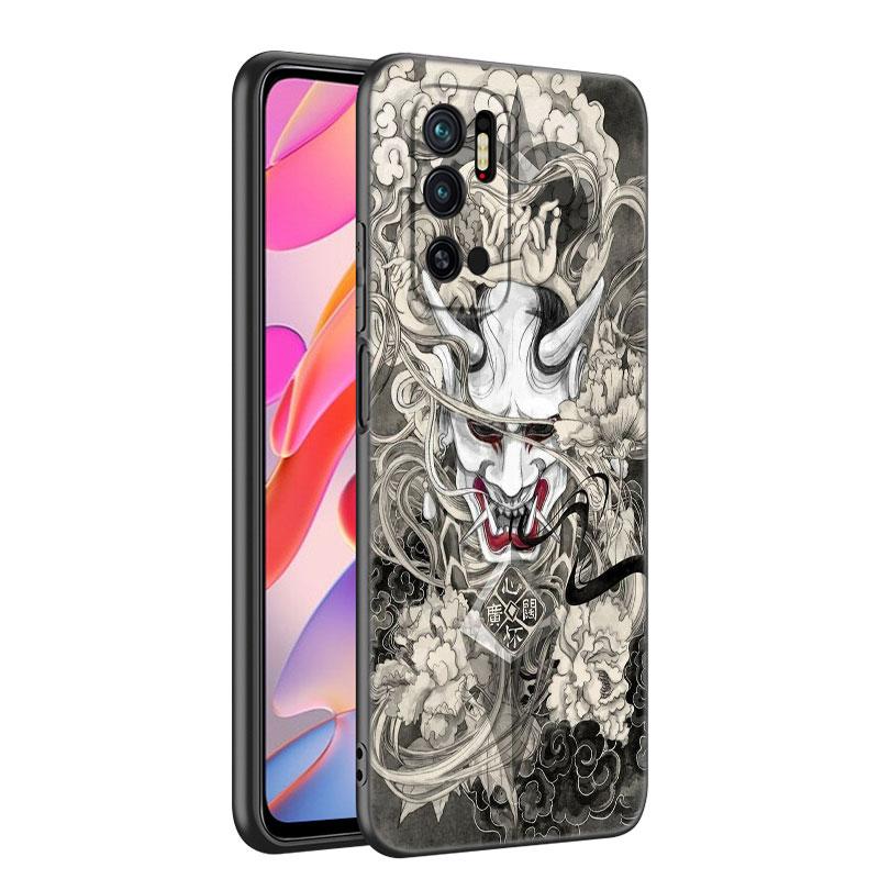 Чехол для телефона с маской самурая Oni для Xiaomi Mi A2 8 9 SE Note 10 10T 11 12 Lite 9T 11T 12S 12T Pro A3 6X 12X, мягкий черный чехол из ТПУ
