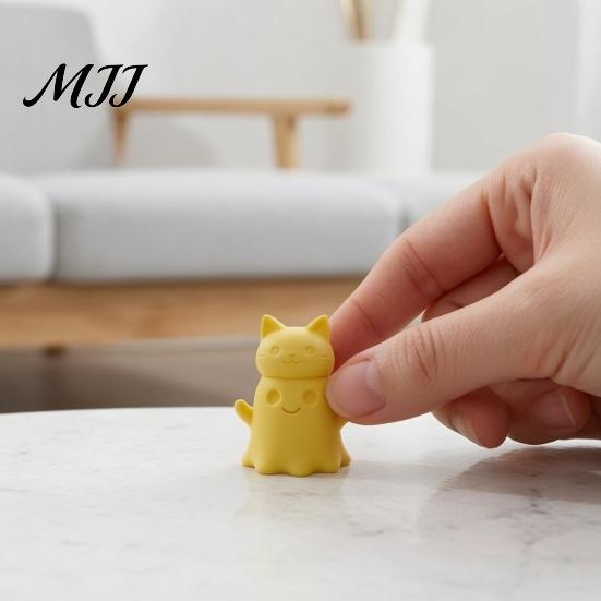 Настольное жуткое украшение, 3D-печать, фигурки в форме кота-призрака, добавьте атмосферу Хэллоуина, украшение для дома и офиса, яркая форма