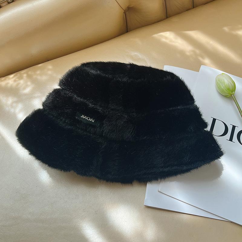 Пушистая зимняя панама в корейском стиле, ветрозащитная шапка для ушей, женская теплая шапка для женщин