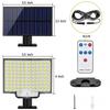High Power 106LED Solar Outdoor Wall Lamp Waterproof LED Security Lights with 3 Modes Sensor Solar Flood Wall Lamp For Courtyard