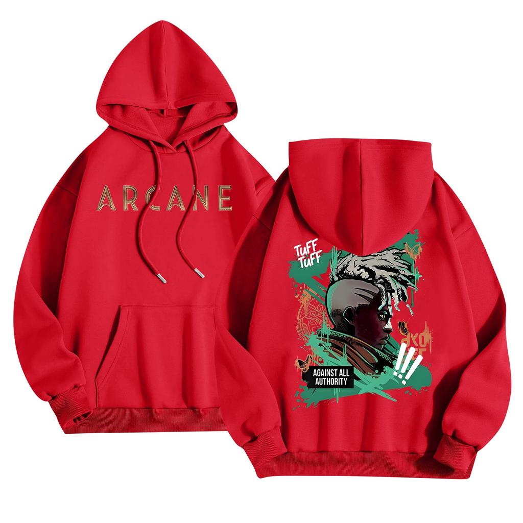 Женская мода O-образный вырез с длинным рукавом и принтом, толстовка с капюшоном