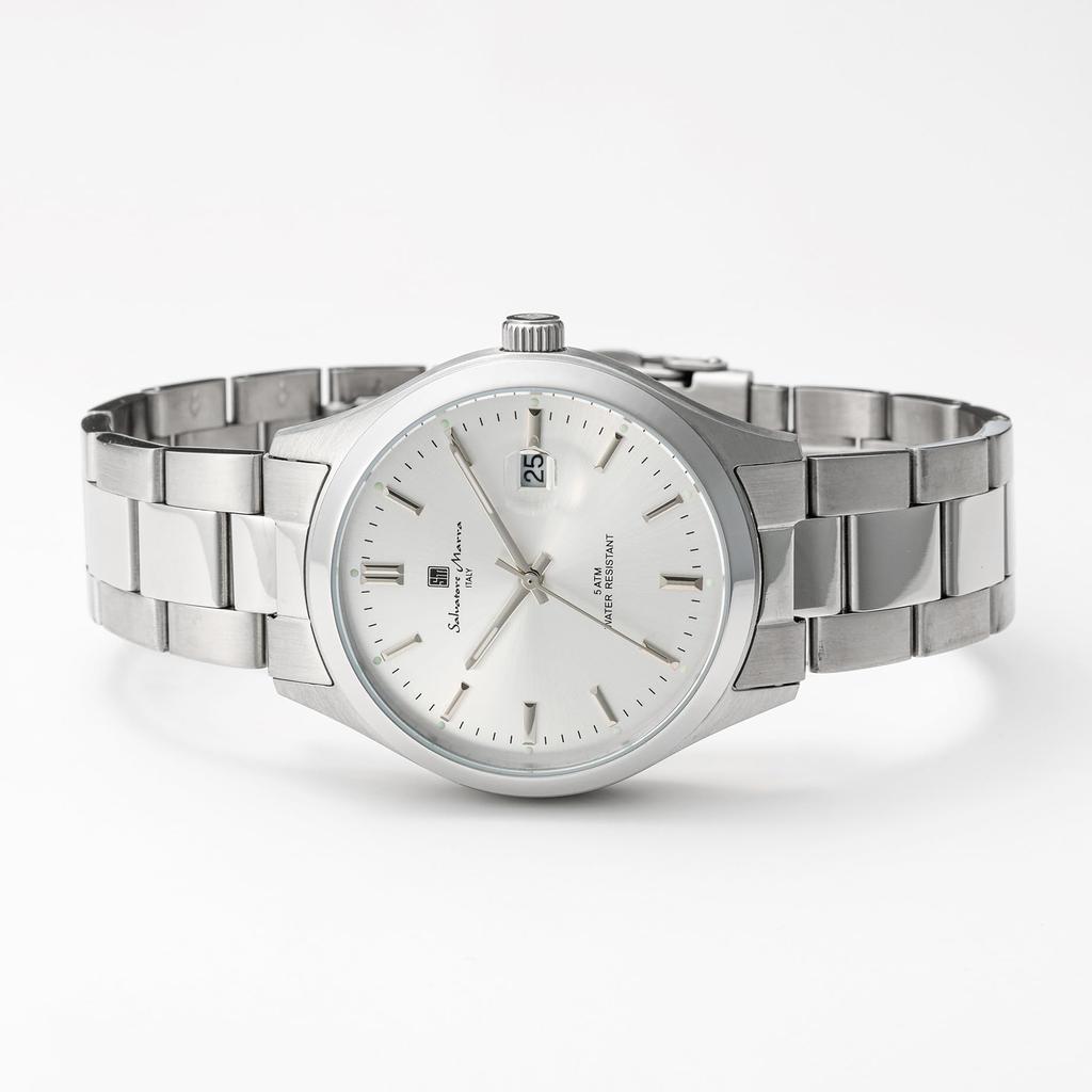 Аналоговые часы Простые популярные рейтинговые деловые водонепроницаемые наручные часы с тканью SV [Salvatore Marra] Мужские мужские [Продукт]