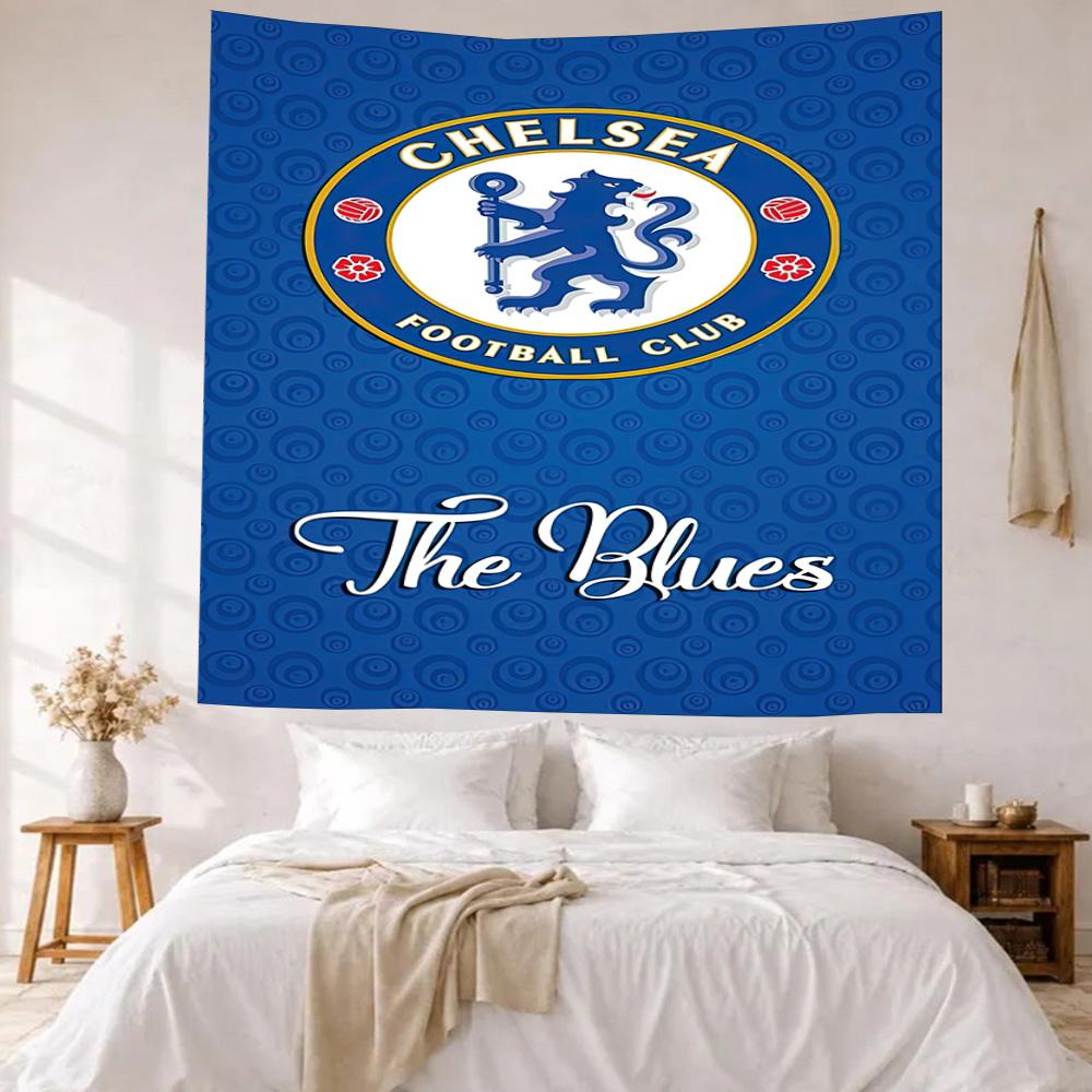 Like Chelsea Football Club Logo Wall Decor Tapestry Art For Pet Memorial Birthdaywedding Party Backdrop Family Gift