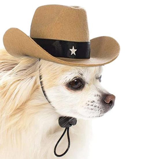 Шляпа для домашних животных в западном ковбойском стиле, головные уборы для домашних животных, украшенные звездами, привлекательный костюм для собак и кошек, аксессуар для фотографий, косплея