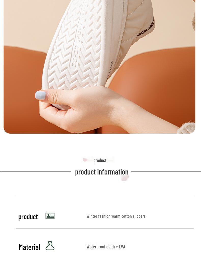 Waterproof Cotton Slippers: Men's & Women's Plush, Non-Slip, Warm Indoor Winter Footwear