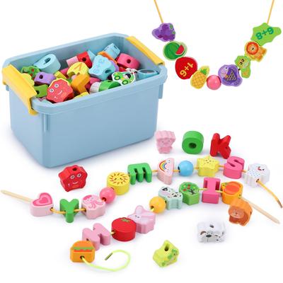 String String Threader Bacolos Educational Wooden Montessori Educational Storage Case Wooden String String Threader Toy, Toy, Toy, Toy, Toy, Included,
