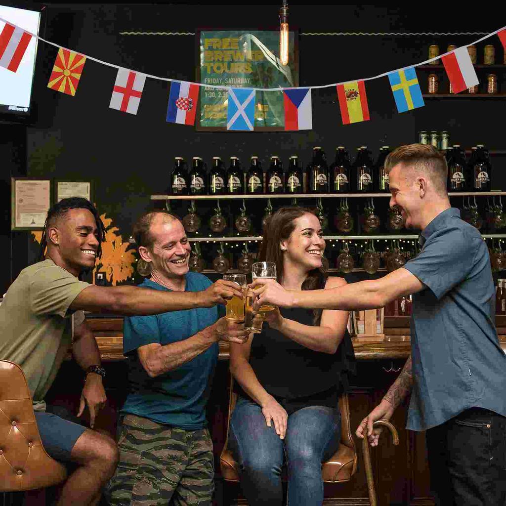 2021 Football Game Flag Soccer Banner Hanging Team National Flags Fan's Party Decor