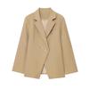 Осень Новая Женская Одежда Французский Стиль Повседневный Стиль Лацкан Длинные Рукава Две Пуговицы Приталенный Силуэт Слим Костюм Верхняя Одежда