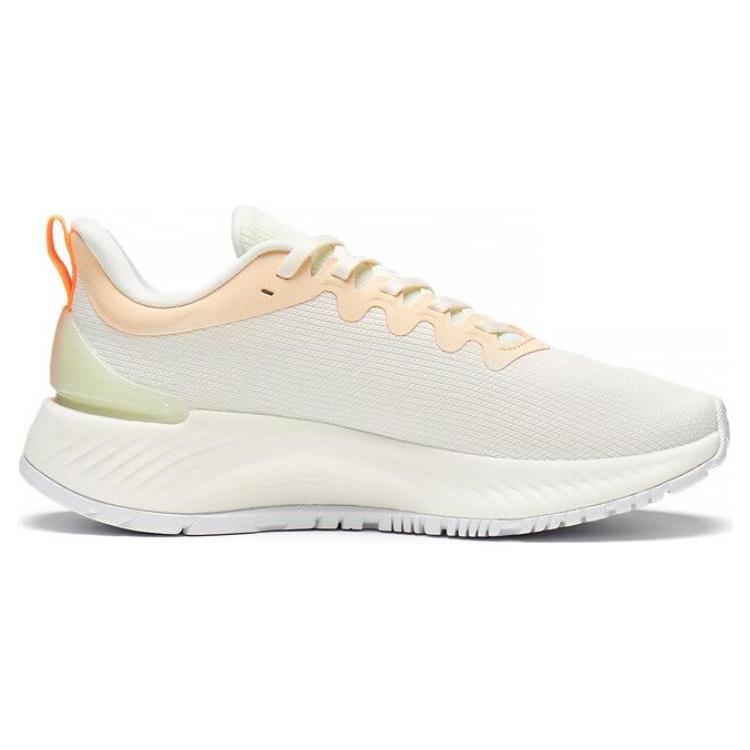 Li Ning YueYing Element Синтетическая кожа Устойчивая к истиранию Дышащая Низкие Беговые кроссовки Женские Экрю Грейпфрут ARHT006-7