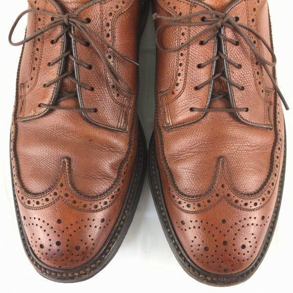 1970s-80s FLORSHEIM Kenmoor Wingtip Shoes Brown size 9.5E Vintage Men's(USED)