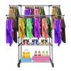 Home Maxi Coat Rack with Wheels 155x79x42 Cm Clothes Hanger and Organization 2 Heights