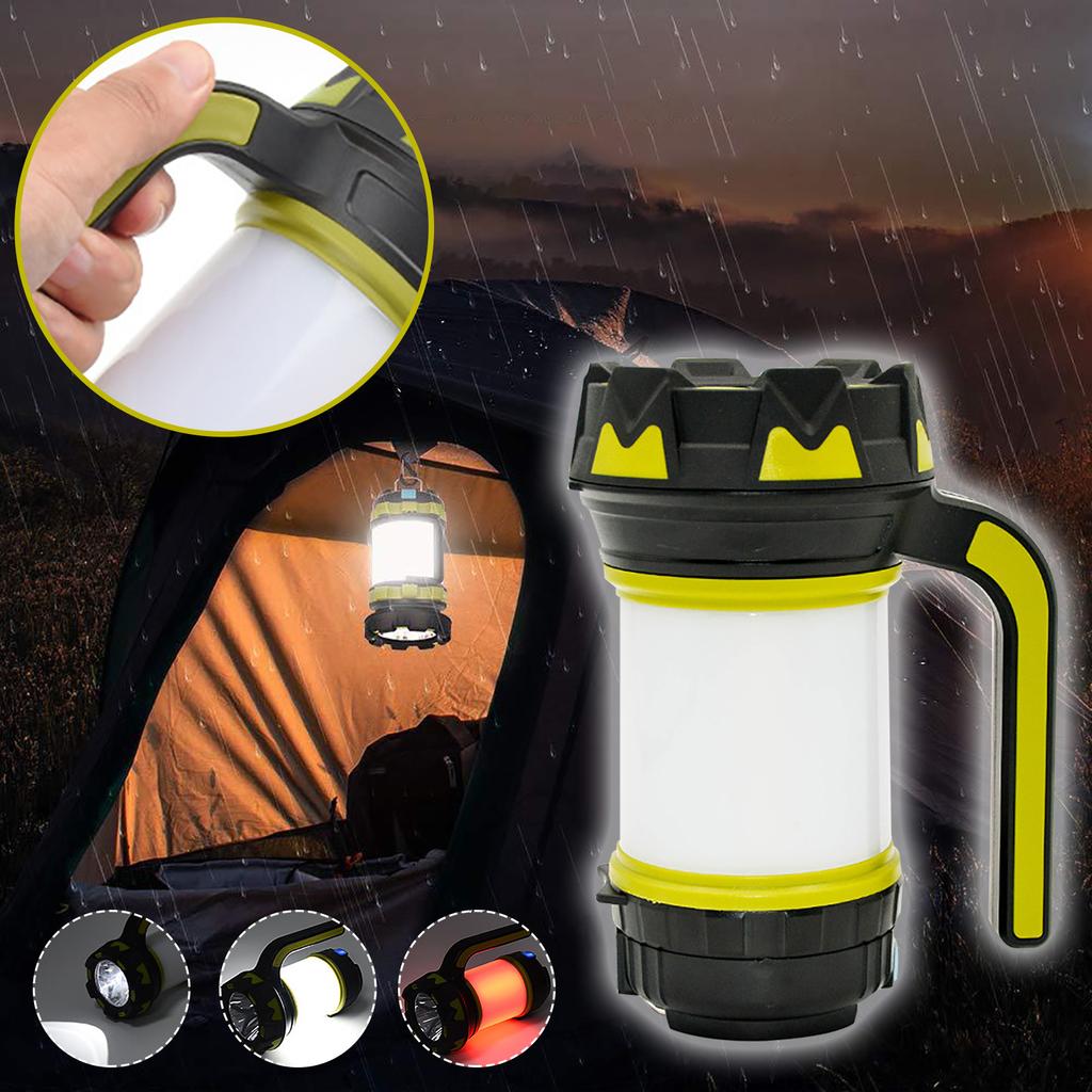 Strong Light Long-Shot Portable Searchlight, LED Rechargeable Emergency Camping Light With Side Light,  Flashlight