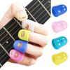 4pcs/set Rubber Thimble Silicone Finger Guards Non-Slip Guitar Fingertip Protectors Simple   Unisex