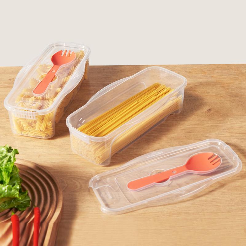 1300ML Microwaveable Noodle Box with Fork, Spoon, Lid & Drainer