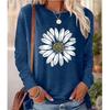 2025 Autumn & Winter Women's New Casual Crew Neck Long Sleeve Top 3D Flower Pattern