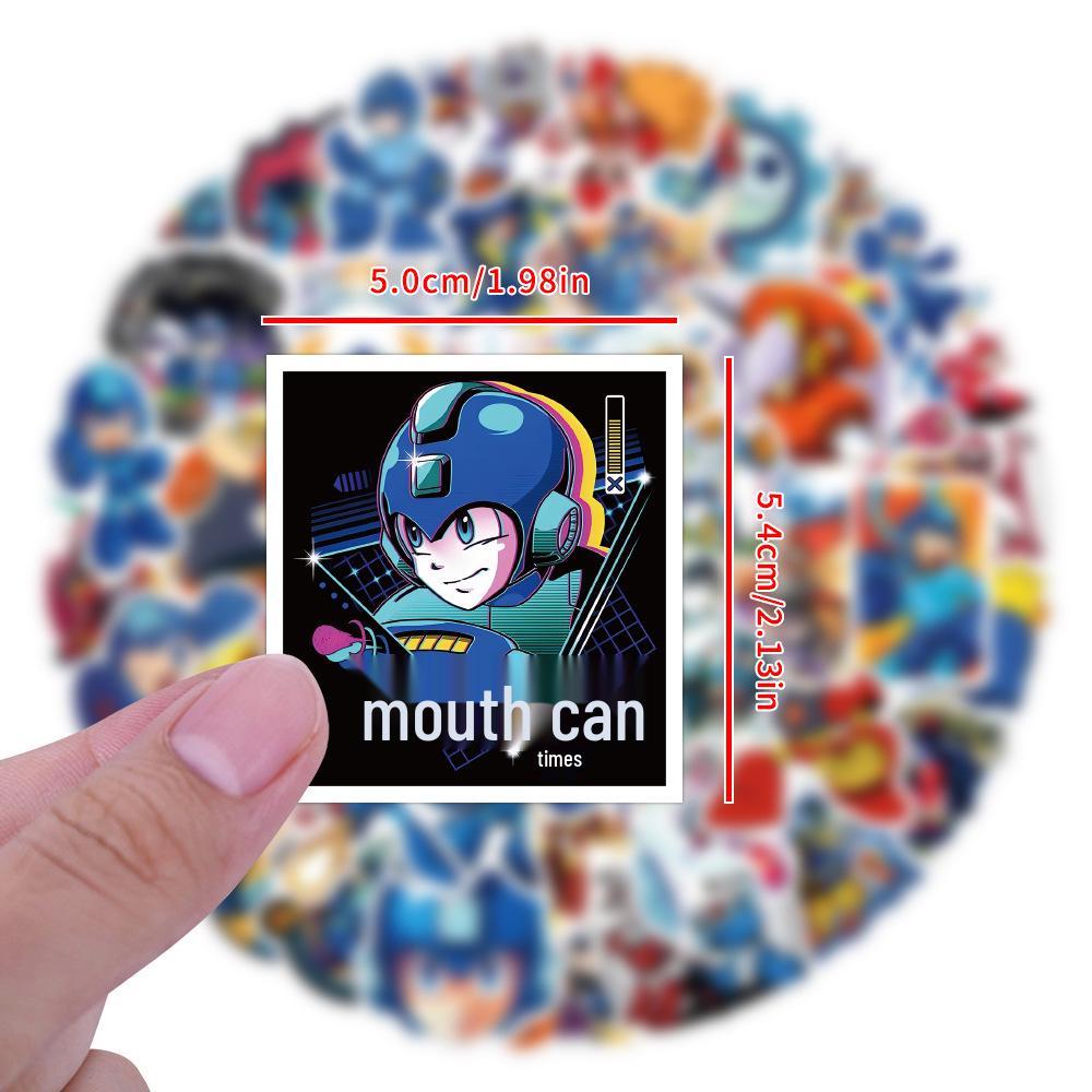 Mega Man Graffiti Stickers - 60 Pack for Notebook & Luggage Decoration